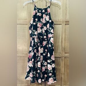 EUC Blue Rain Summer floral mini dress.